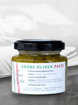 Vilmas Pasta Gruene Oliven Paste klein