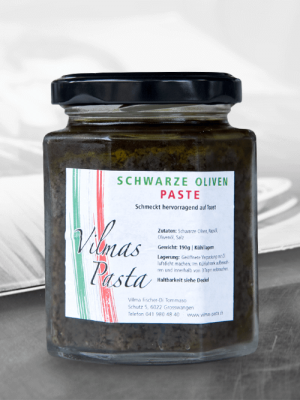 Vilmas Pasta Schwarze Oliven Paste